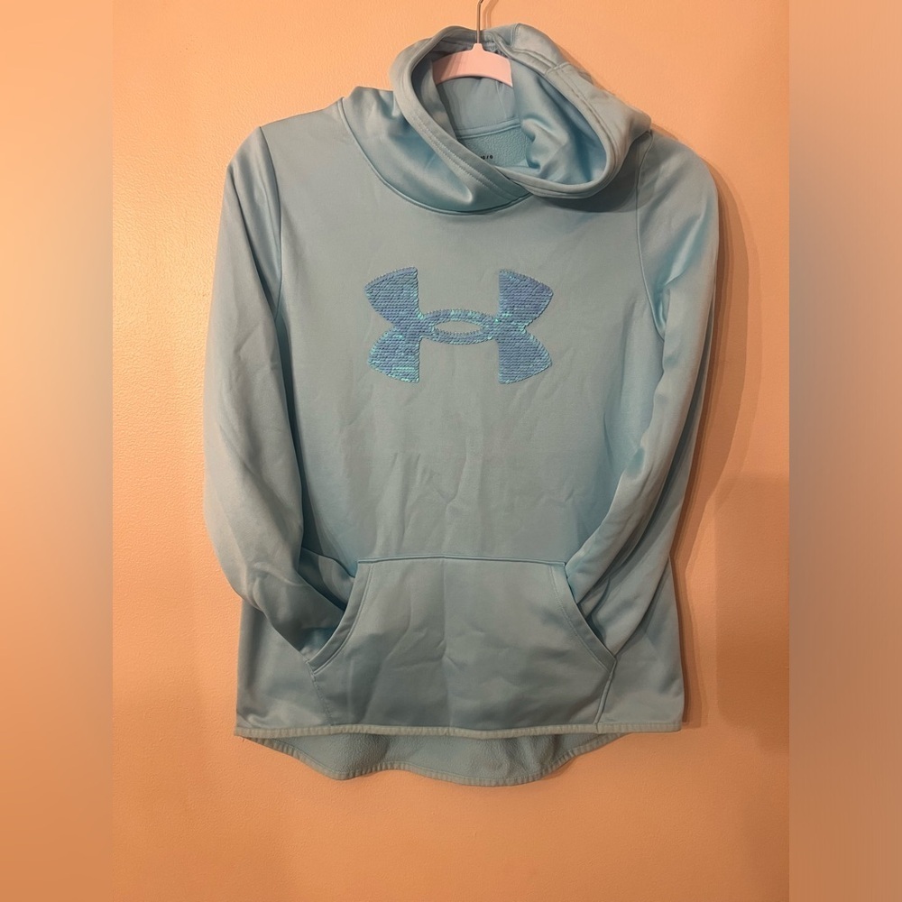 Under Armour Light Blue Hoodie
Size youth large